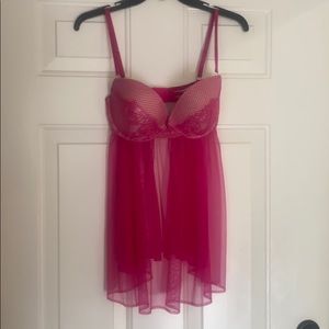 Victoria’s Secret pink baby doll/thong